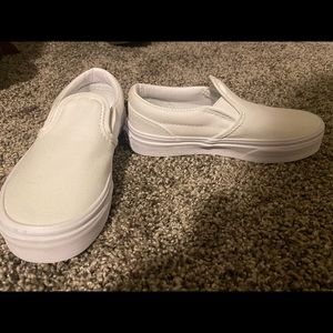White kids Vans